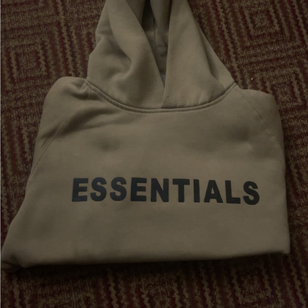 Essentials Beige Hoodie for Men